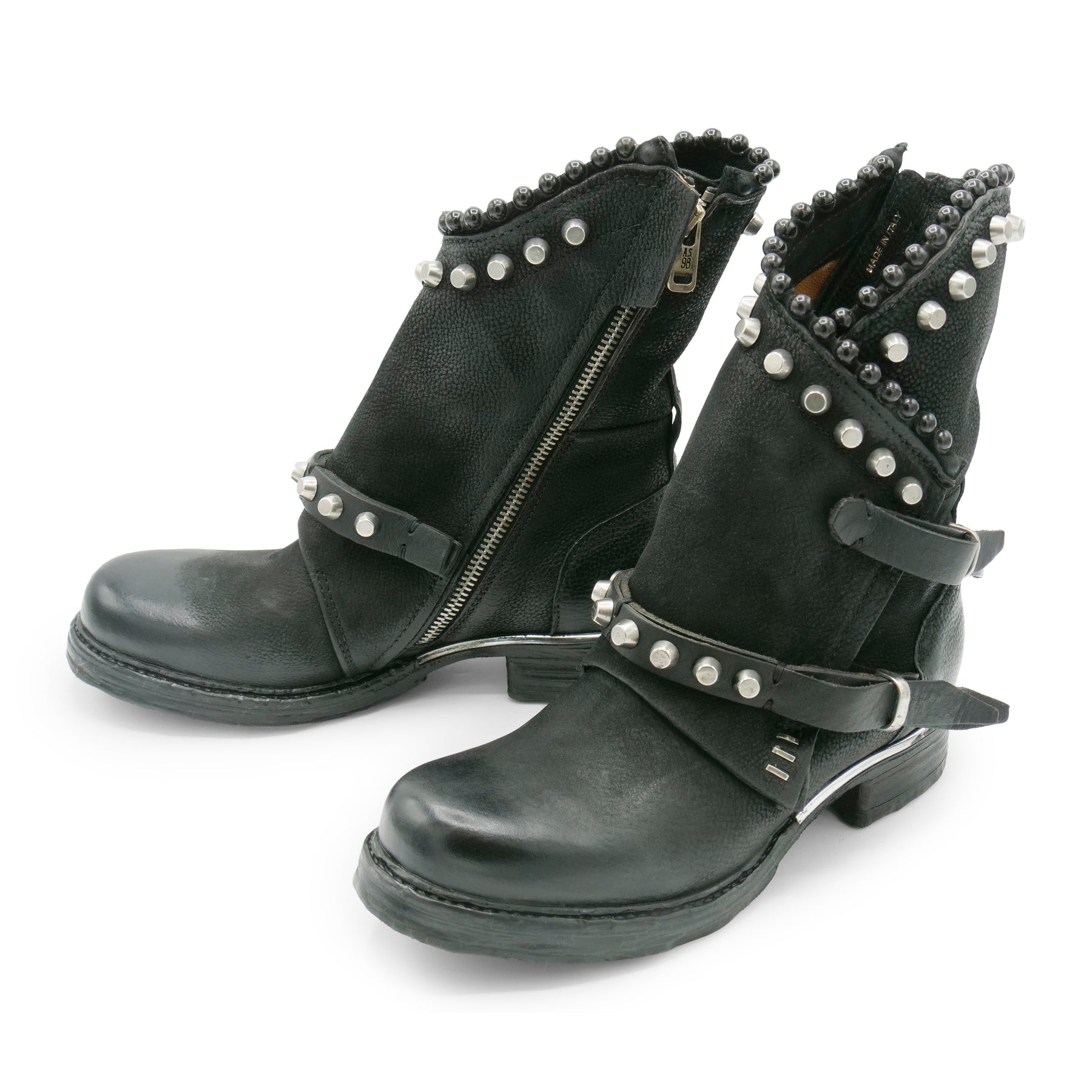 7045 - Black Studded Biker