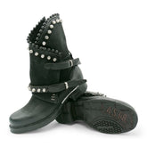 7045 - Black Studded Biker