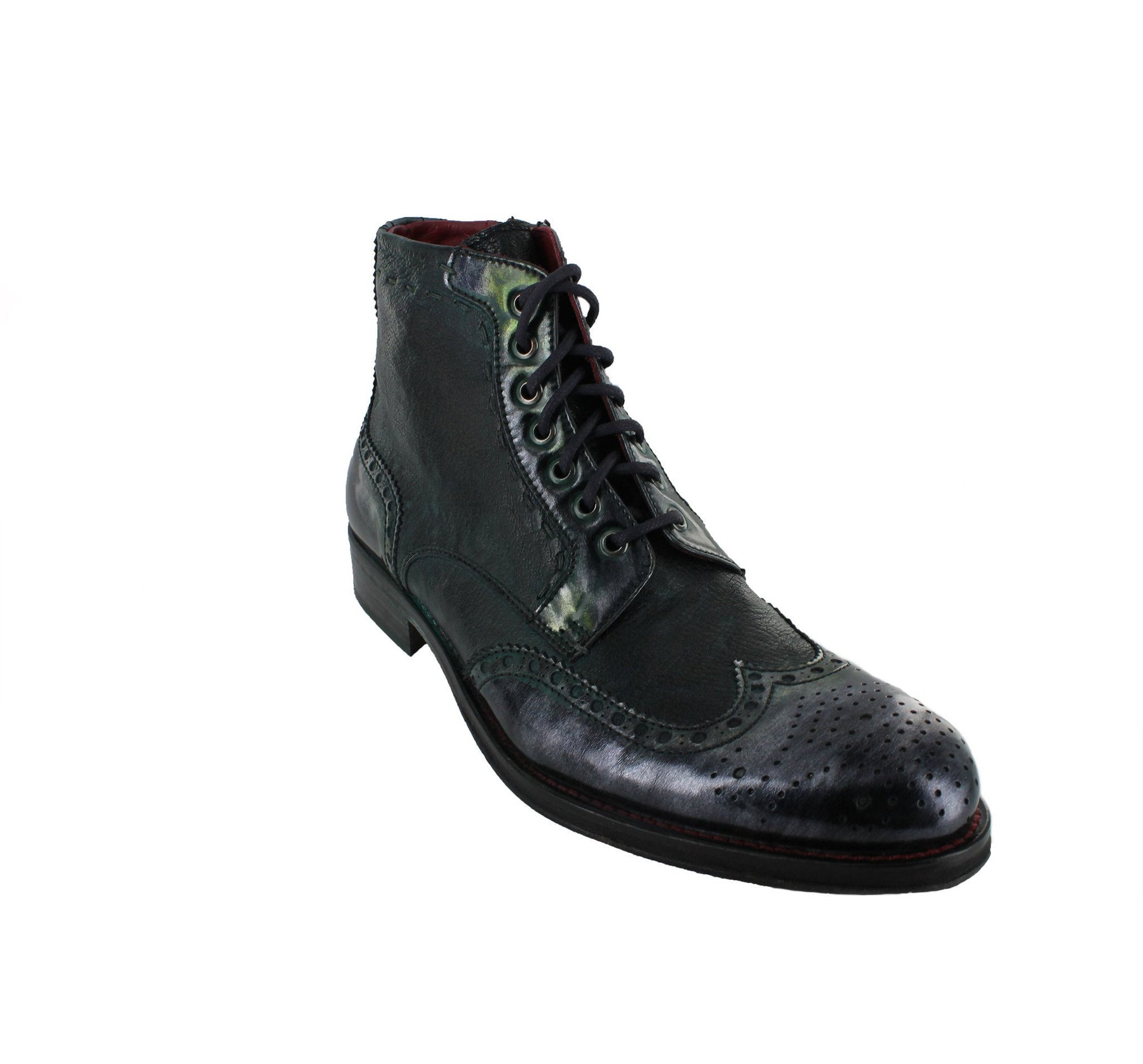 6320 - Green Blue With Metallic leather Toe Cap