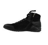 LU30096 - Black Quilted Suede