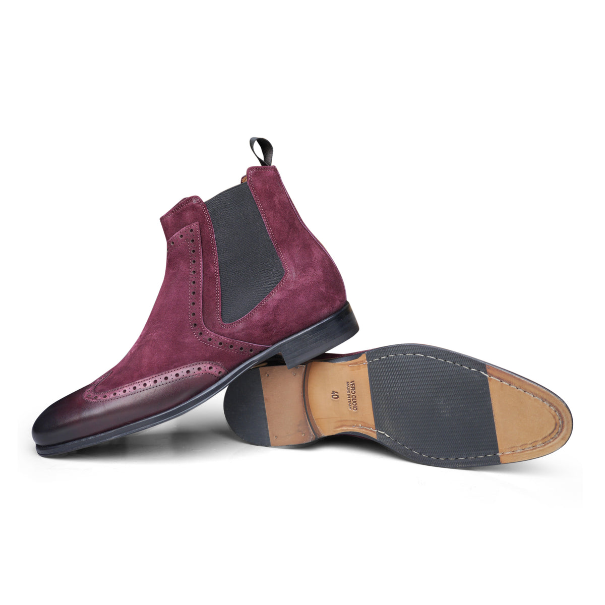 1142 - Bitols Suede Bordeaux