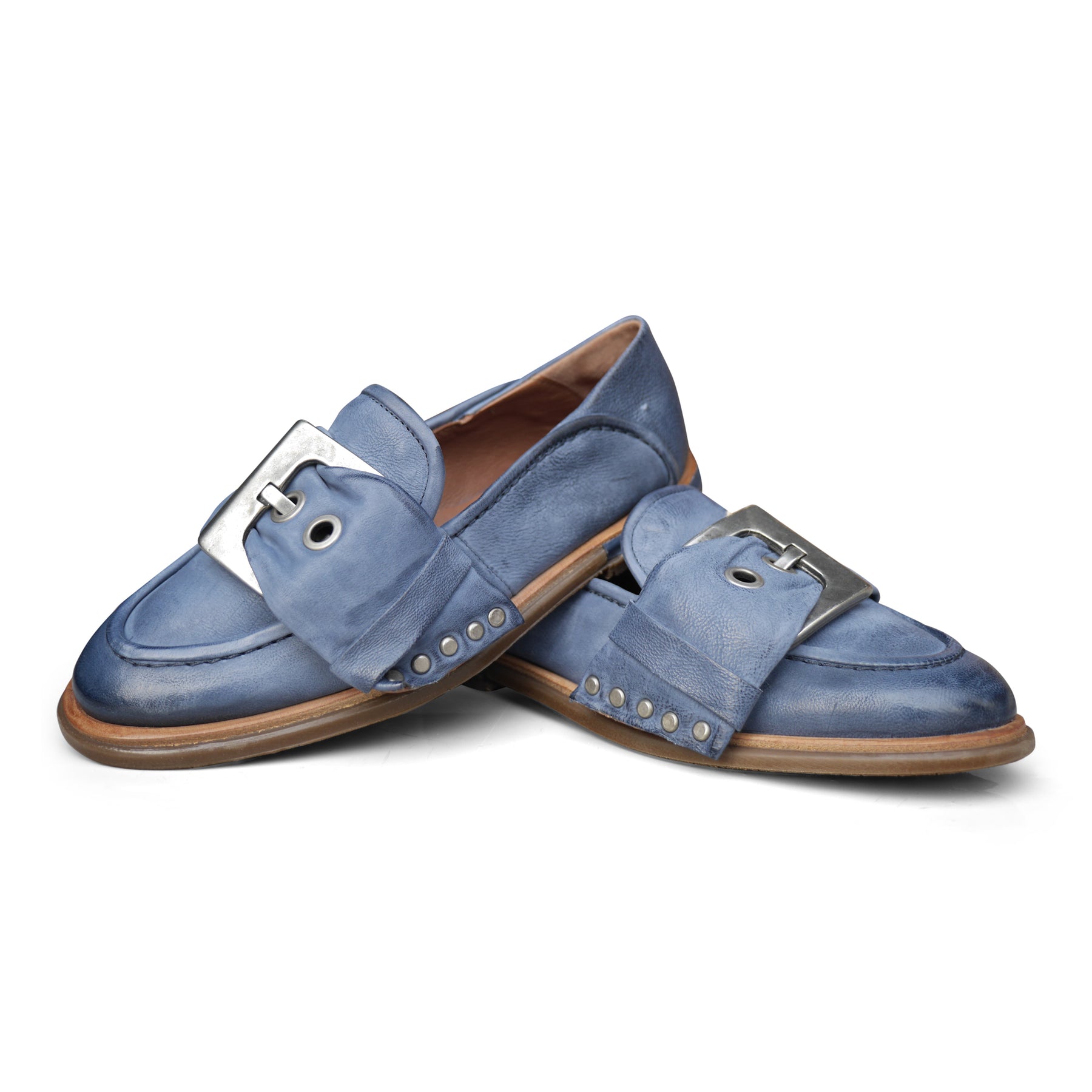 A74105 - Blue Buckled Loafer