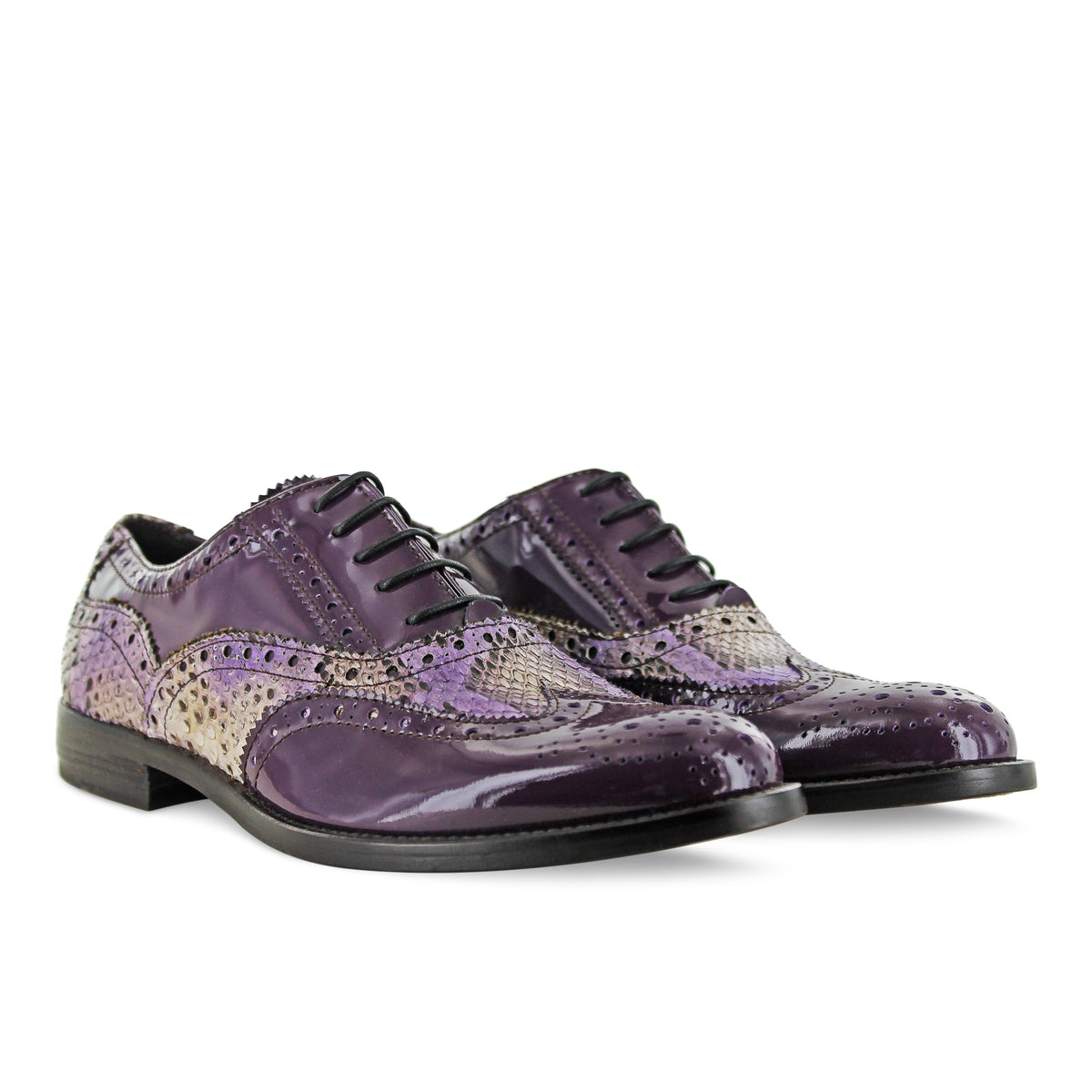 15513 - Purple Patent Brogue