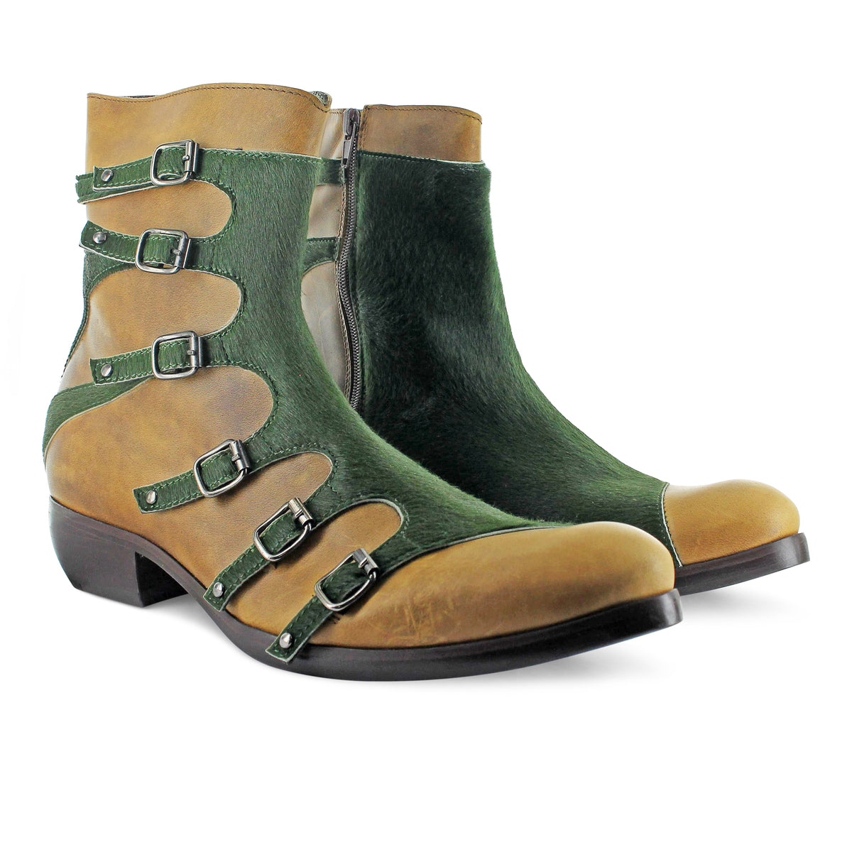 J3106 - Khaki Strapped Boot