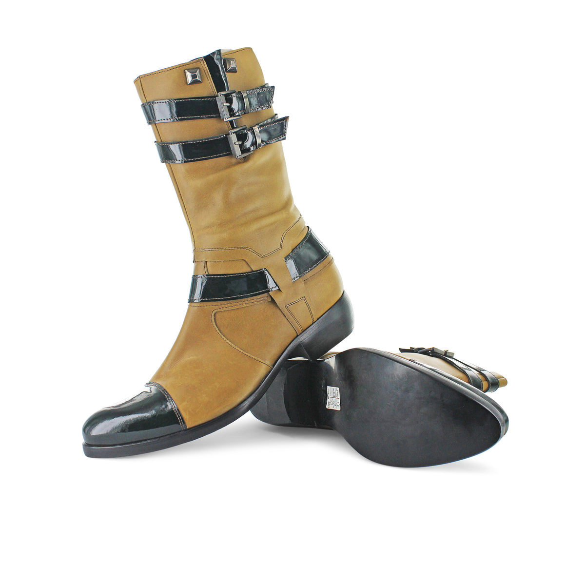 J3100 -Khaki High Strapped Boot