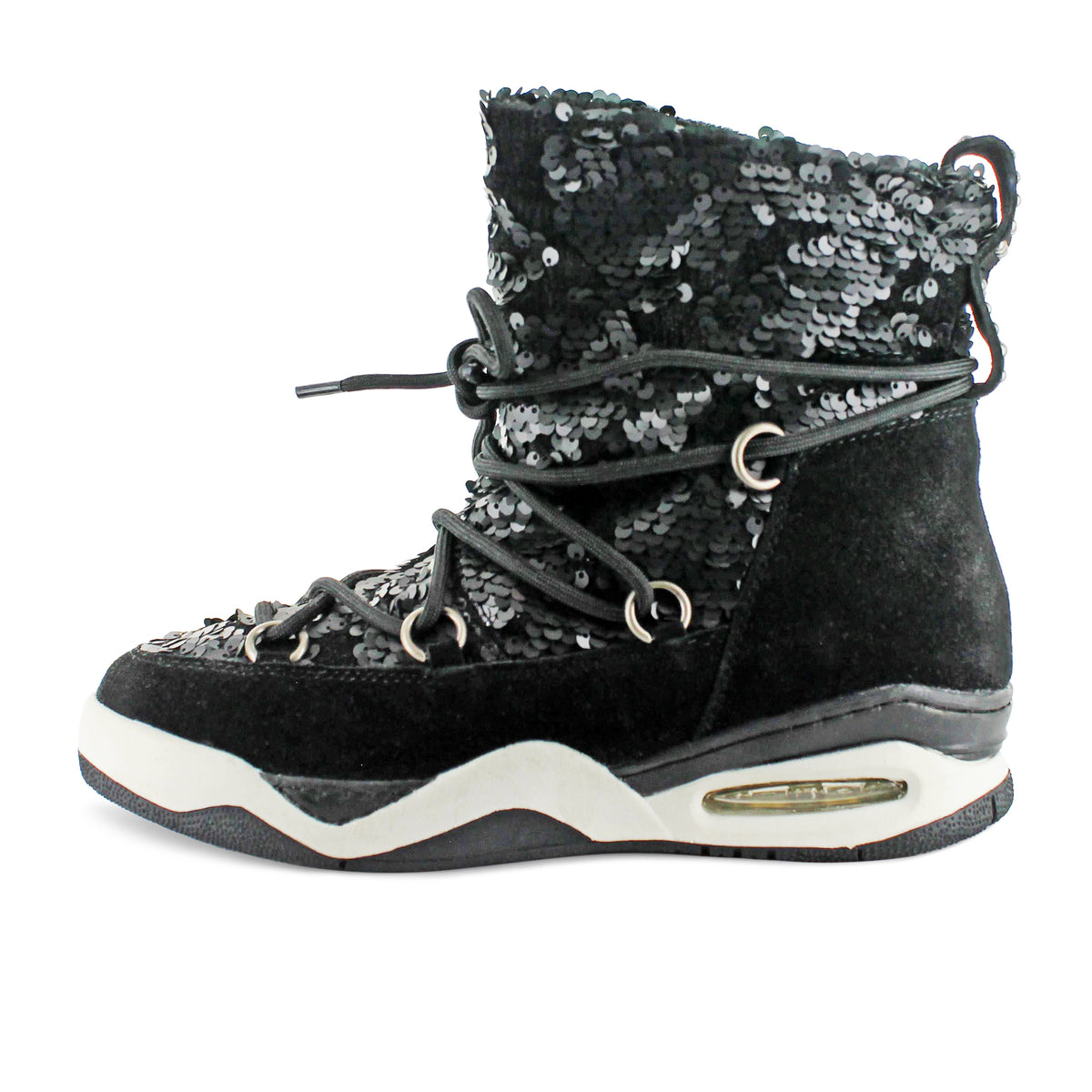 A9-02 - Black Sequences Sneaker Boot