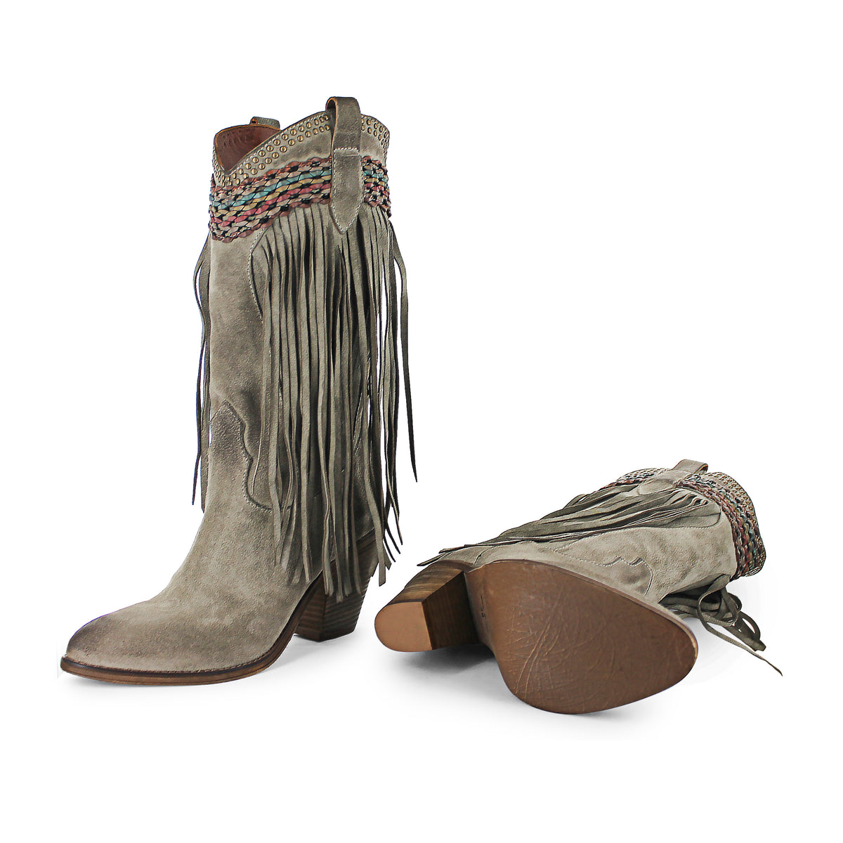 FLOR09 - Ice Grey Fringe Western