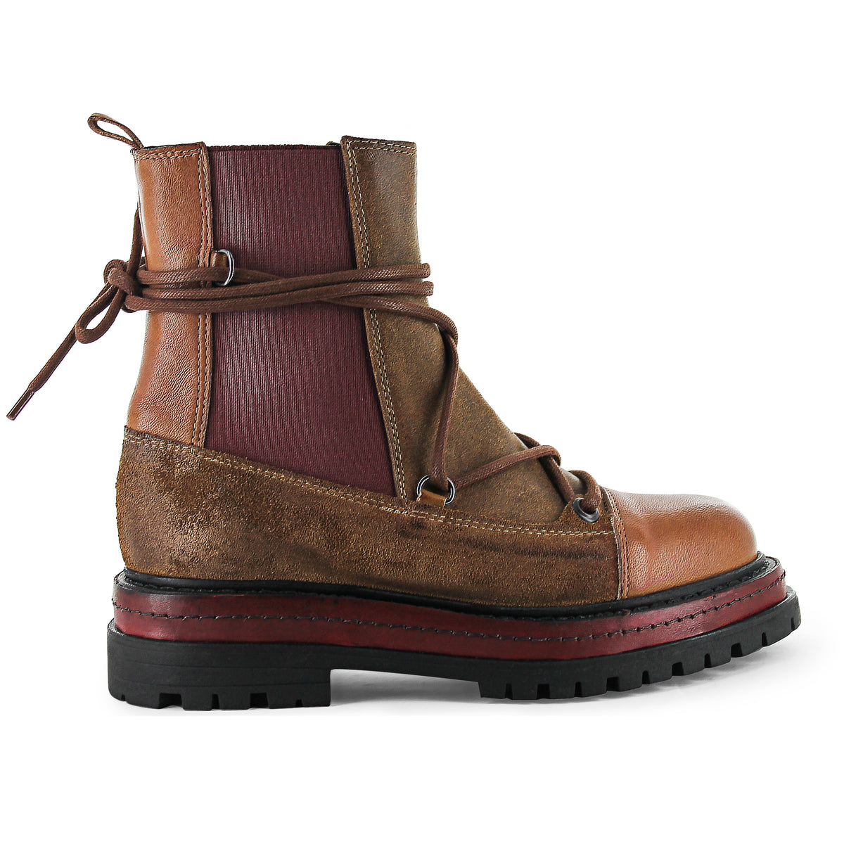 BRIST02 - Brown/Burgundy Chelsea Boot