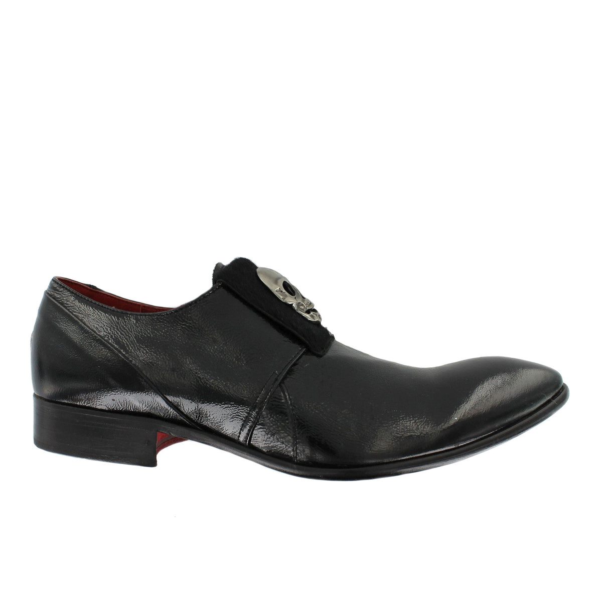 J3305 - Black Skull Slip On