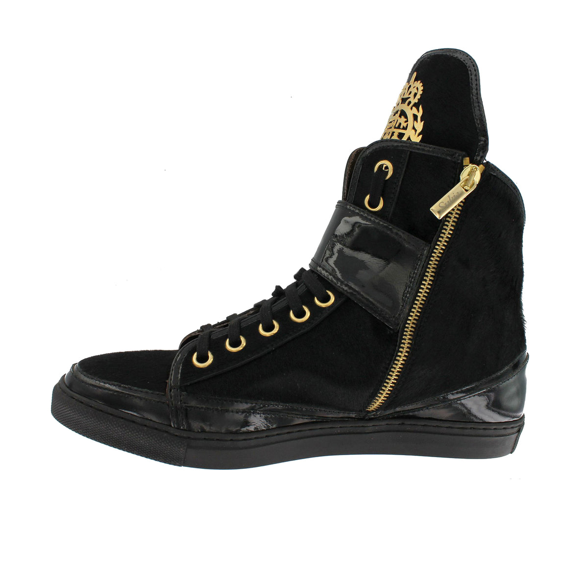 P320 - Black Cavallino Fur Hi-Top Trainer