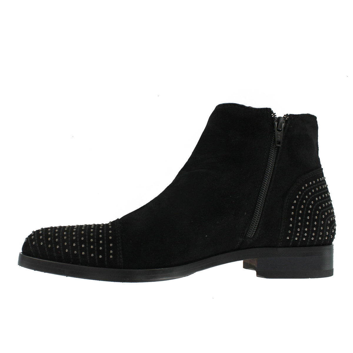 S5806 - Black Suede With Studs