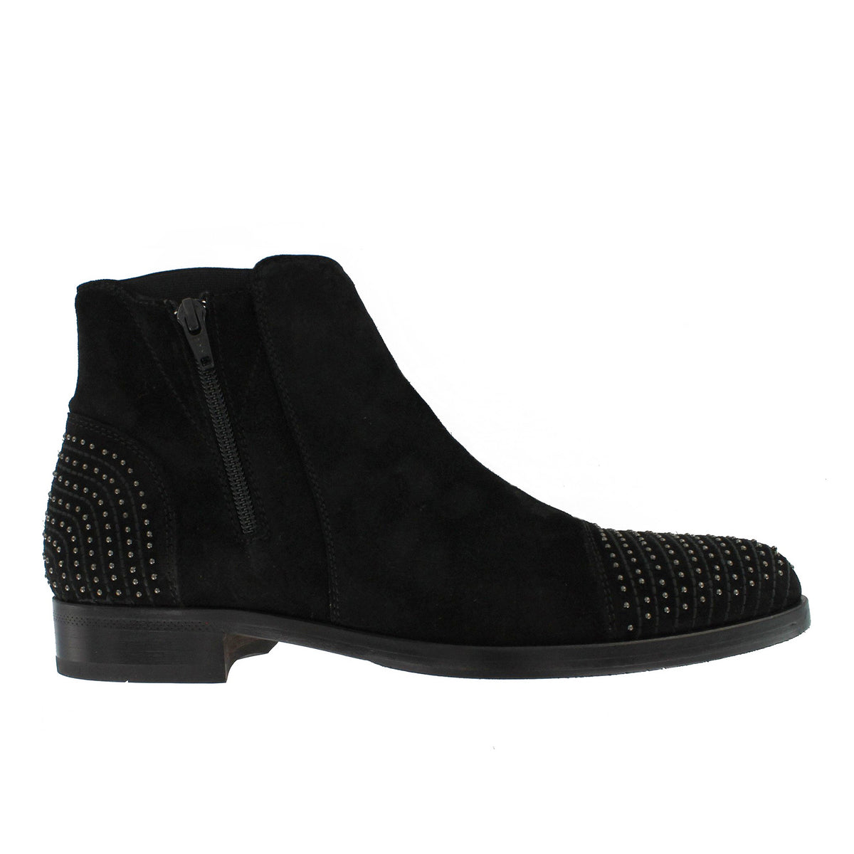 S5806 - Black Suede With Studs