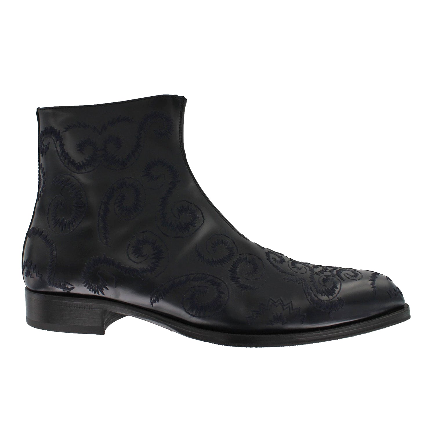S5904 -  Black Embroided Boot