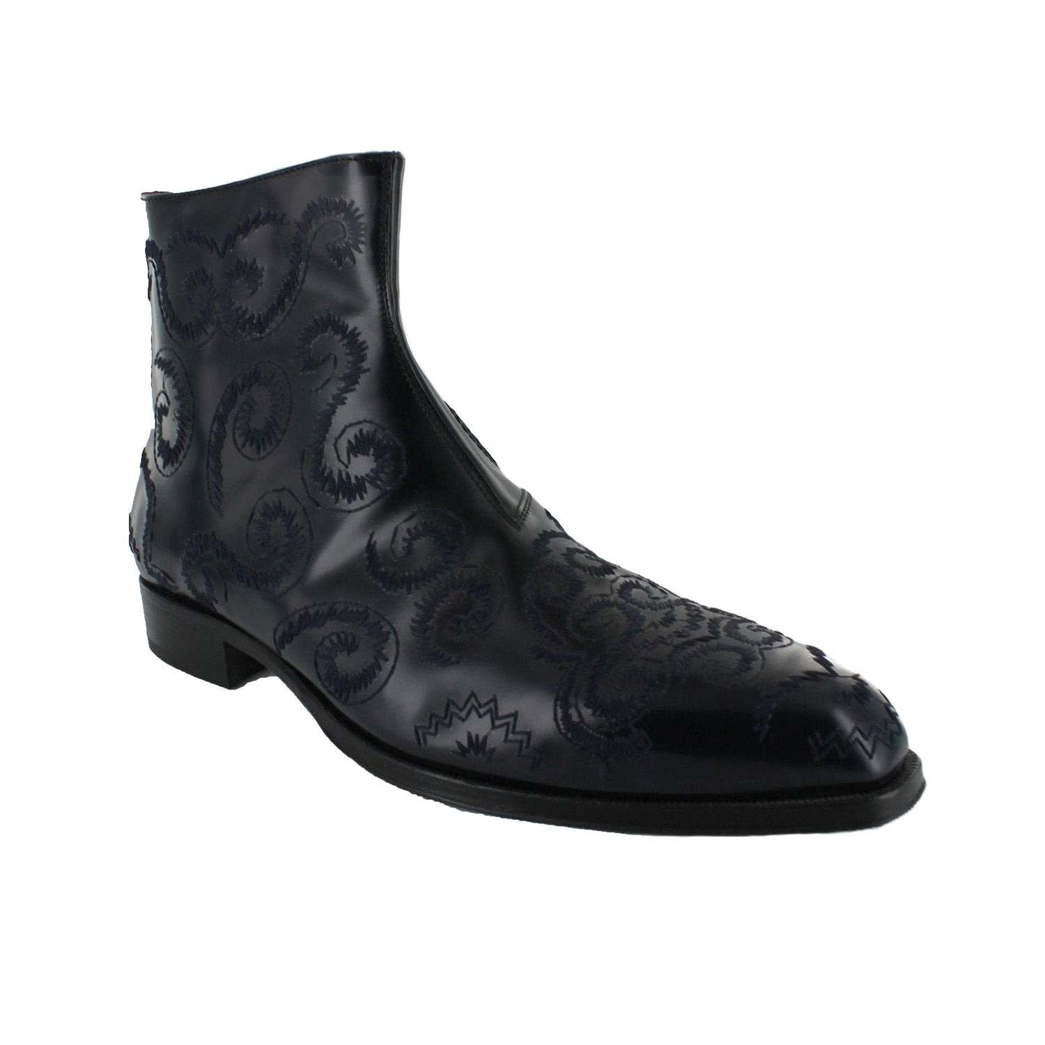 S5904 -  Black Embroided Boot