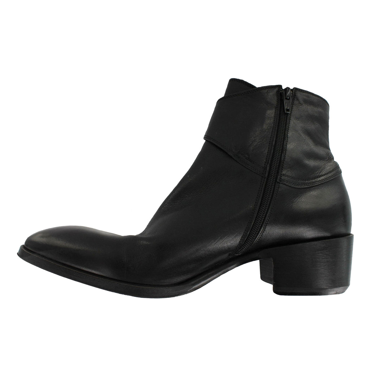 Tabias - Black Strap Ankle Boot