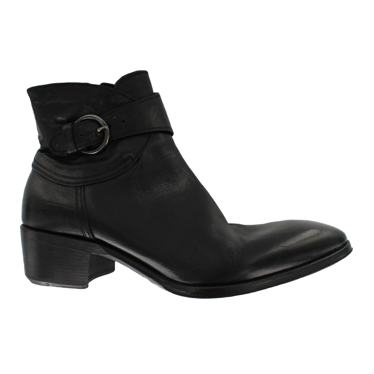 Tabias - Black Strap Ankle Boot