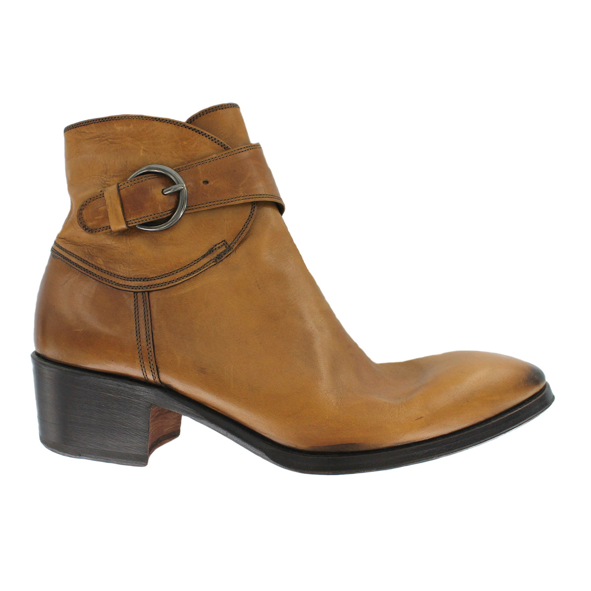 Tabias - Tan Strap Ankle Boot